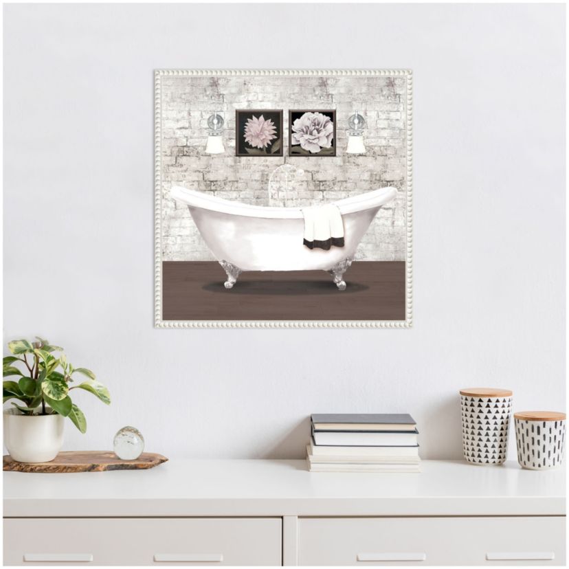 Brick Bath I Framed Canvas Wall Art Print