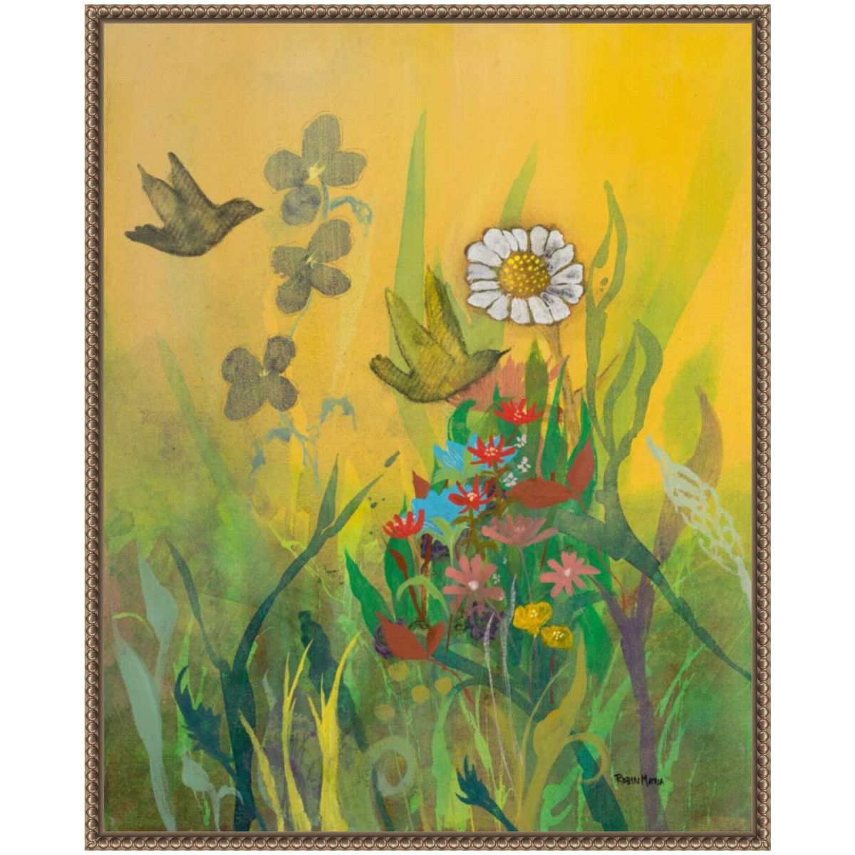 Waking Up with Sunshine Framed Canvas Wall Art Print