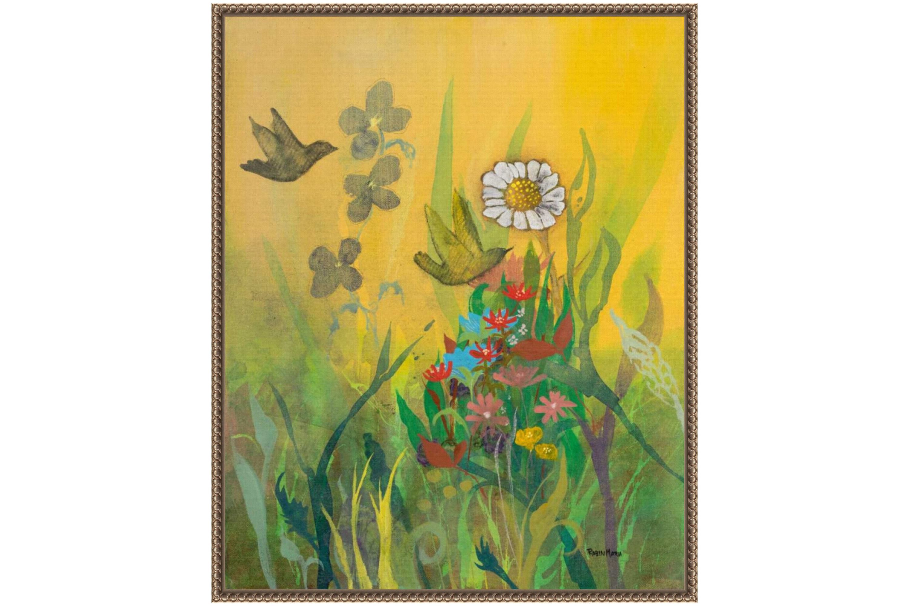 Waking Up with Sunshine Framed Canvas Wall Art Print