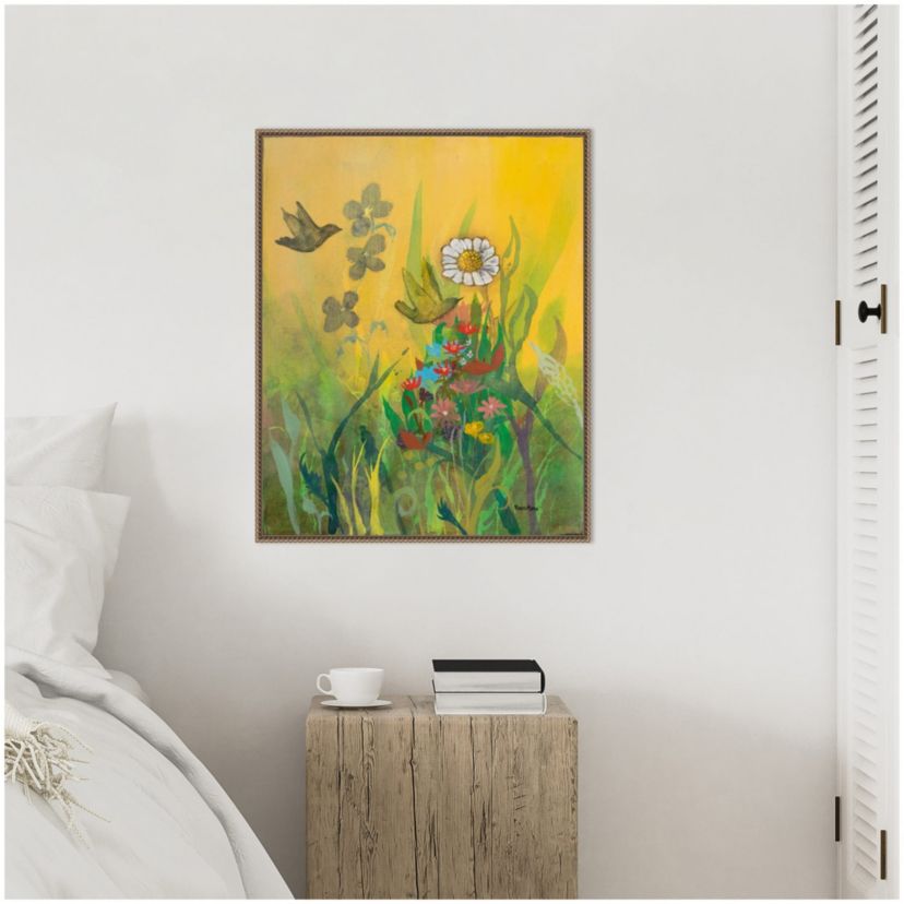 Waking Up with Sunshine Framed Canvas Wall Art Print