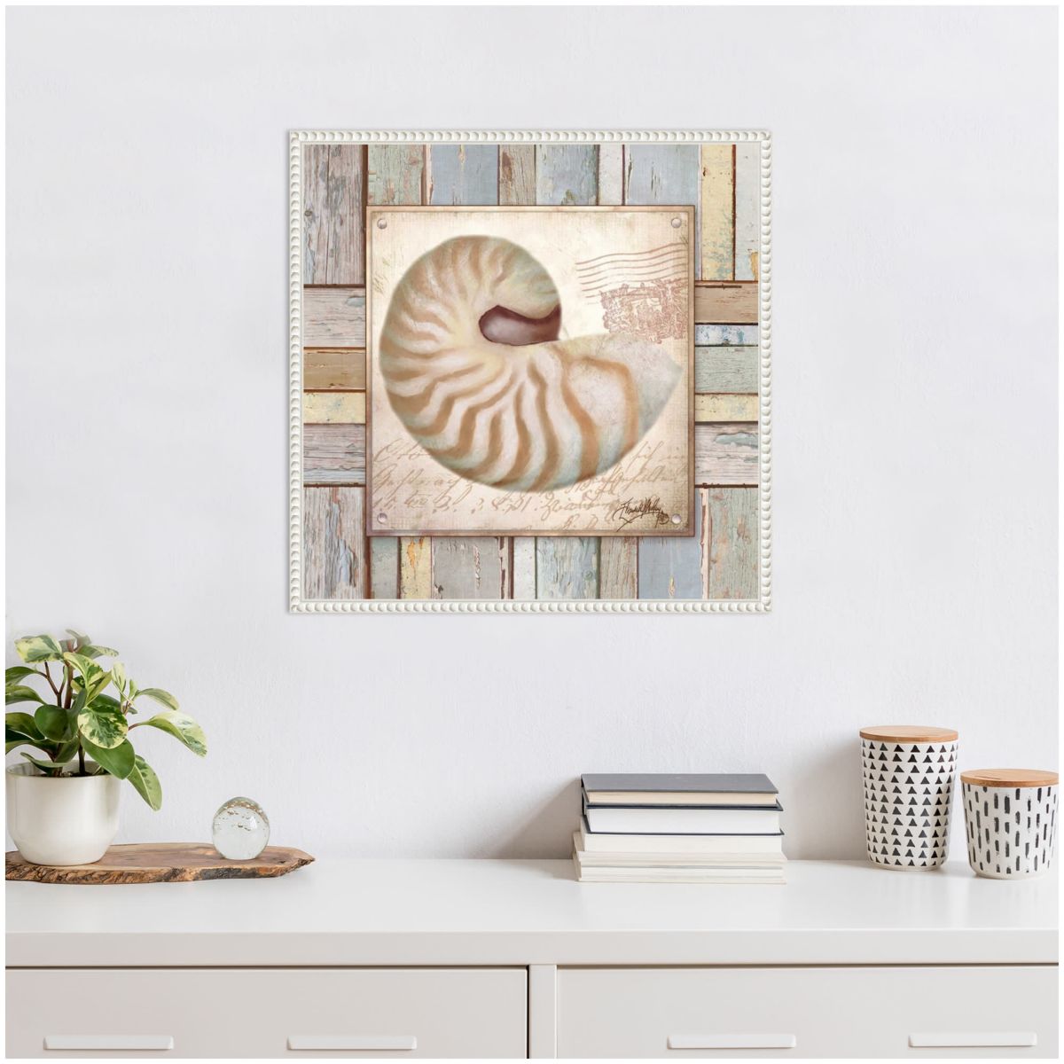 Beach Shell III Framed Canvas Wall Art Print