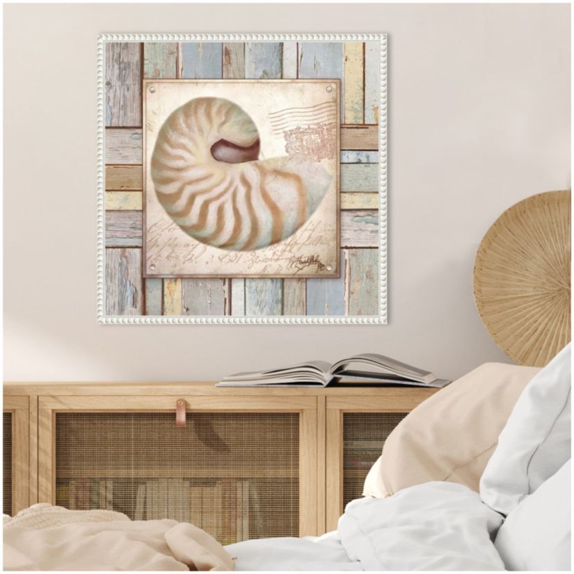 Beach Shell III Framed Canvas Wall Art Print