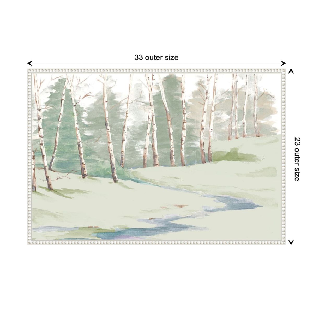 Winter Wood Landscape Framed Canvas Wall Art Print