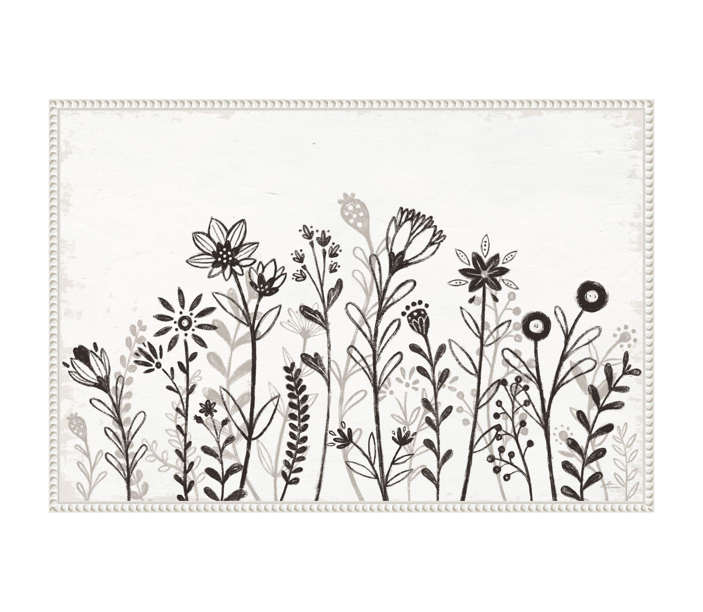 Our Nest IX Florals Framed Canvas Wall Art Print