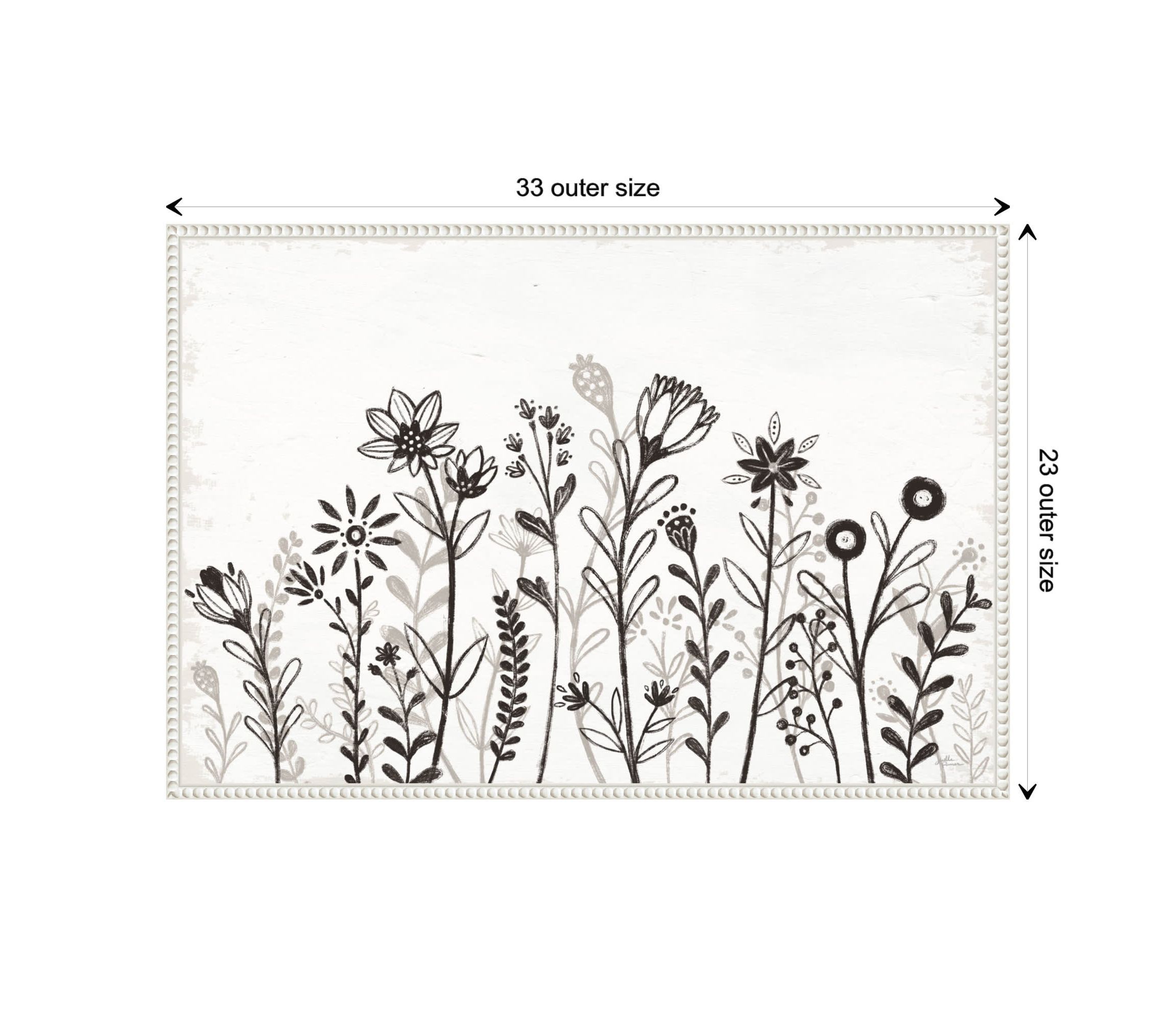 Our Nest IX Florals Framed Canvas Wall Art Print