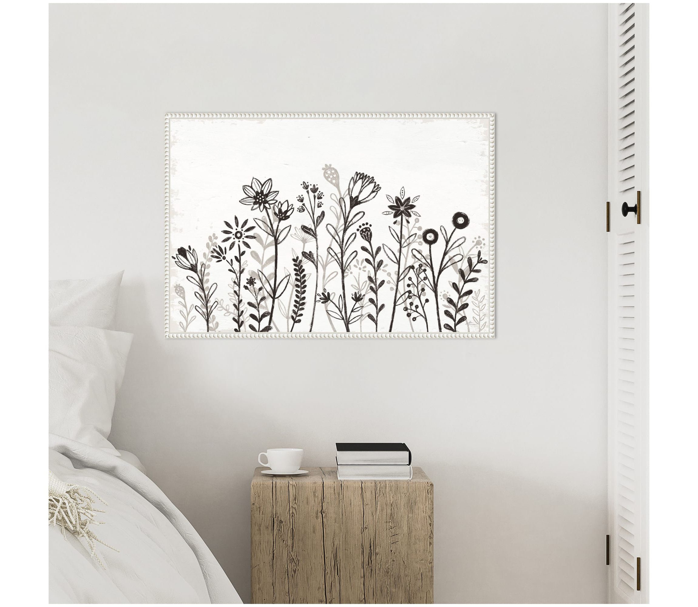 Our Nest IX Florals Framed Canvas Wall Art Print