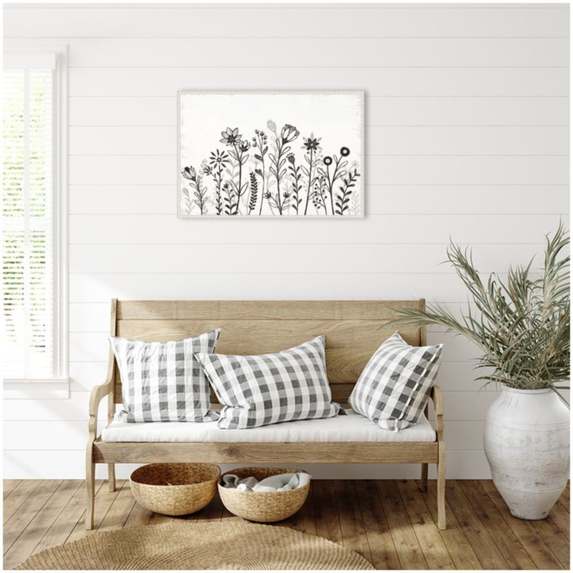 Our Nest IX Florals Framed Canvas Wall Art Print