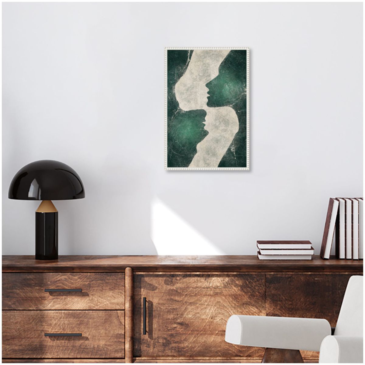 Emerald Love Framed Canvas Wall Art Print