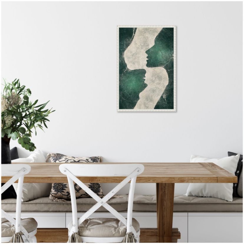 Emerald Love Framed Canvas Wall Art Print