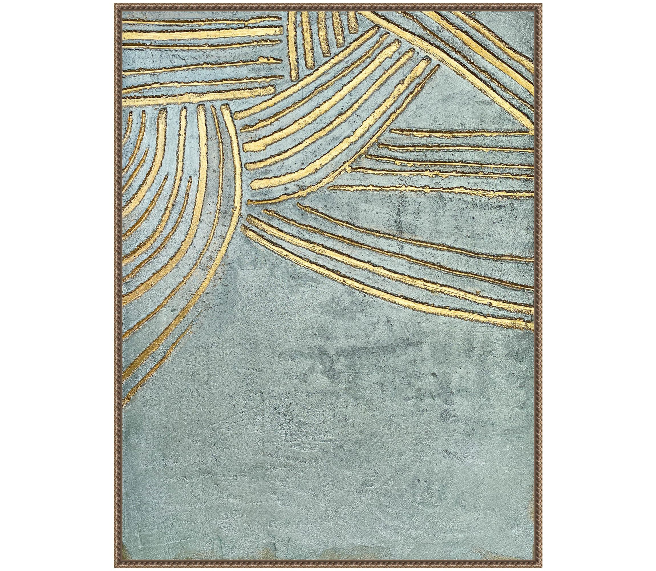 Ancient Gold Sun Framed Canvas Wall Art Print