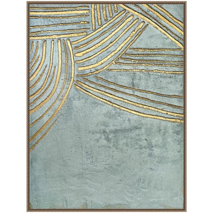 Ancient Gold Sun Framed Canvas Wall Art Print