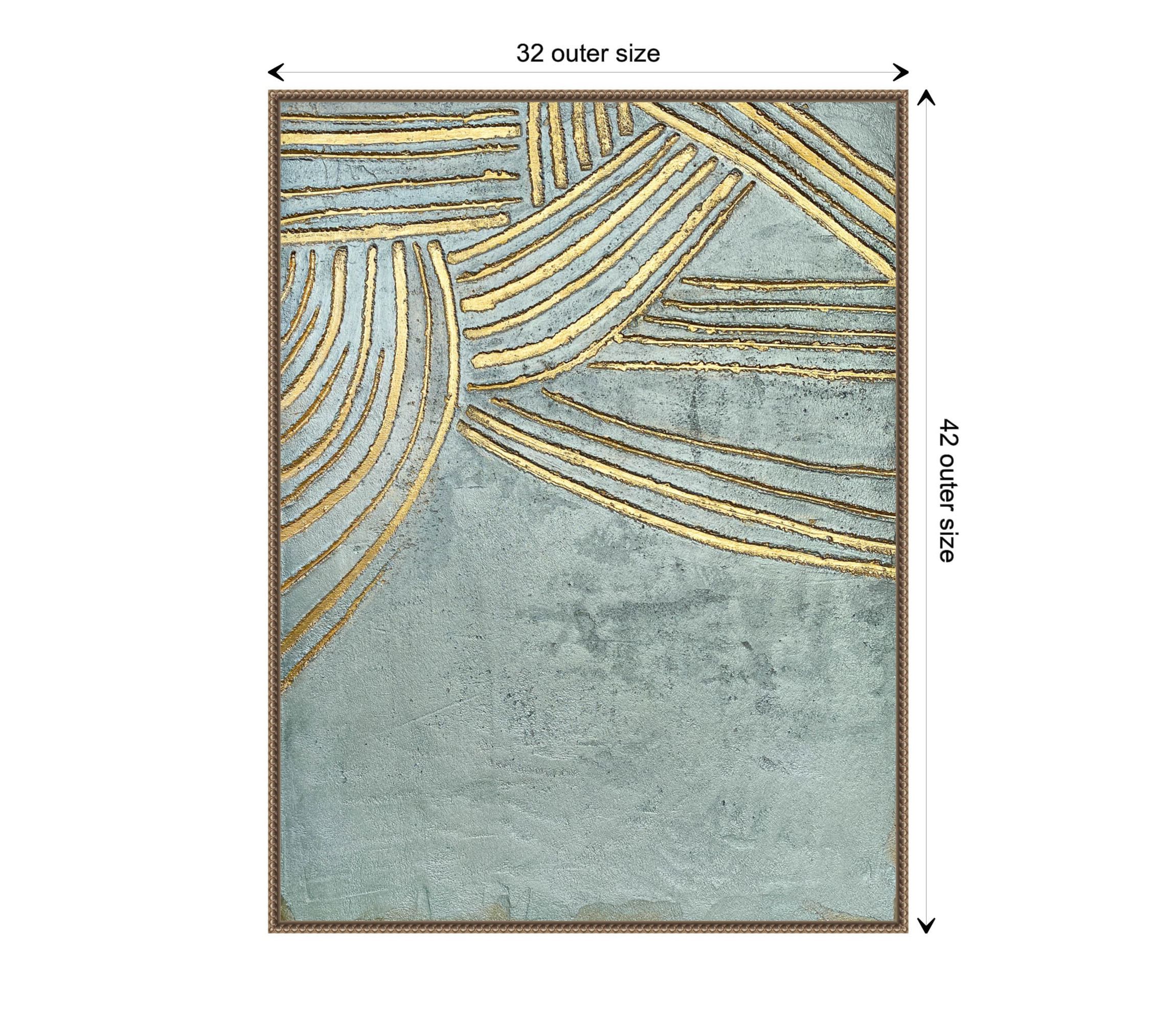 Ancient Gold Sun Framed Canvas Wall Art Print