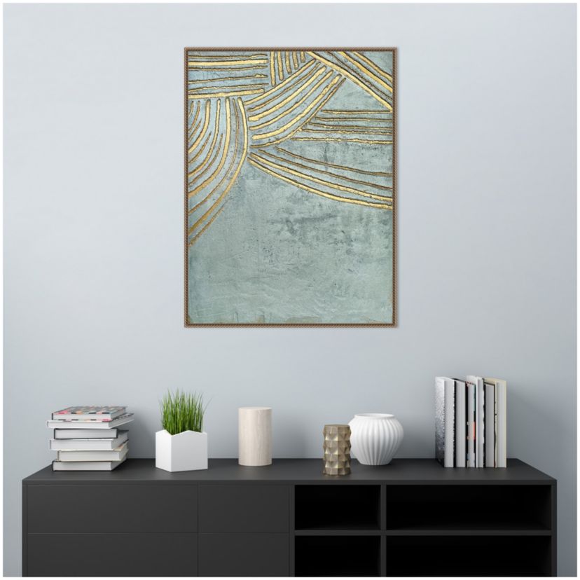 Ancient Gold Sun Framed Canvas Wall Art Print