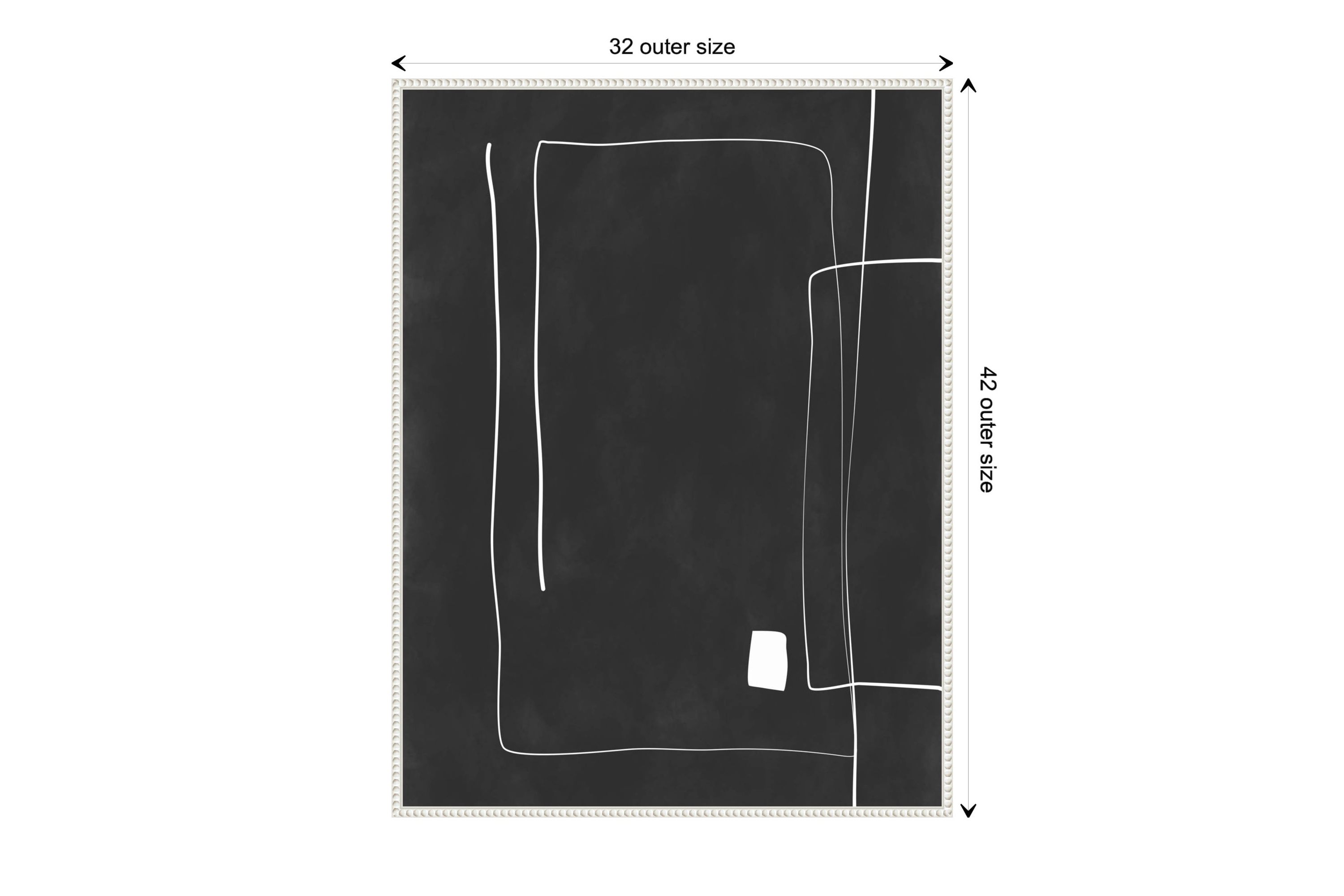 Black and White 36 Framed Canvas Wall Art Print