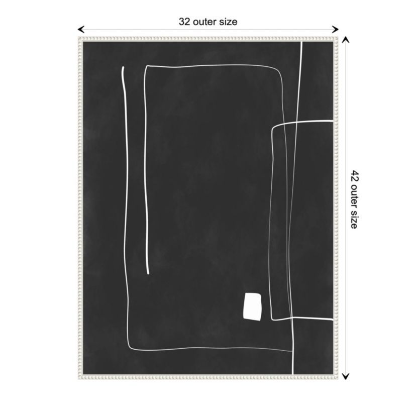 Black and White 36 Framed Canvas Wall Art Print