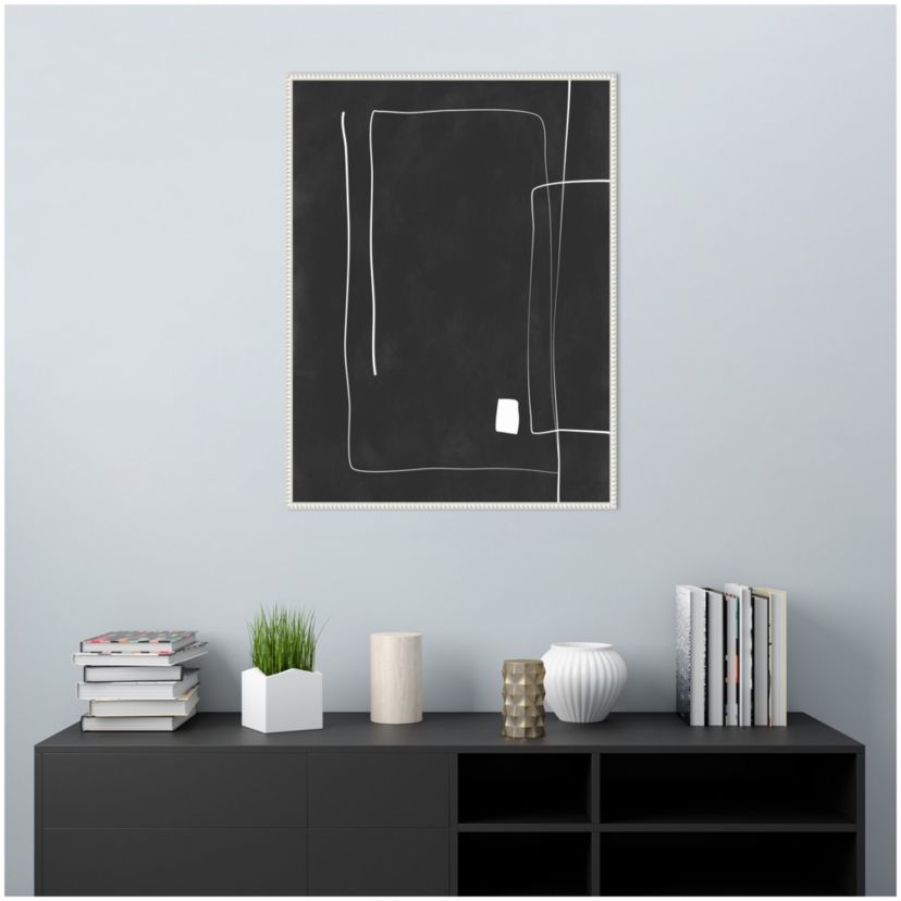 Black and White 36 Framed Canvas Wall Art Print
