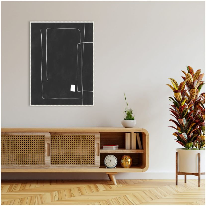 Black and White 36 Framed Canvas Wall Art Print