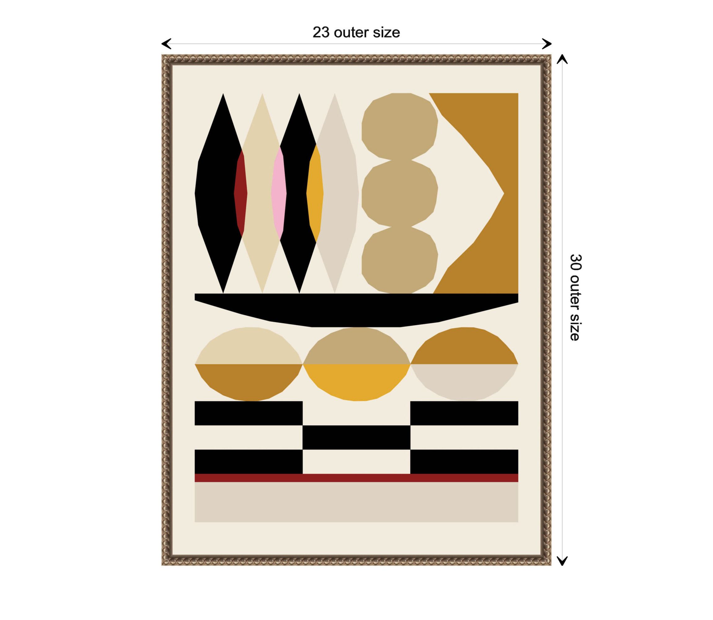 Abstract composition 25 Framed Canvas Wall Art Print