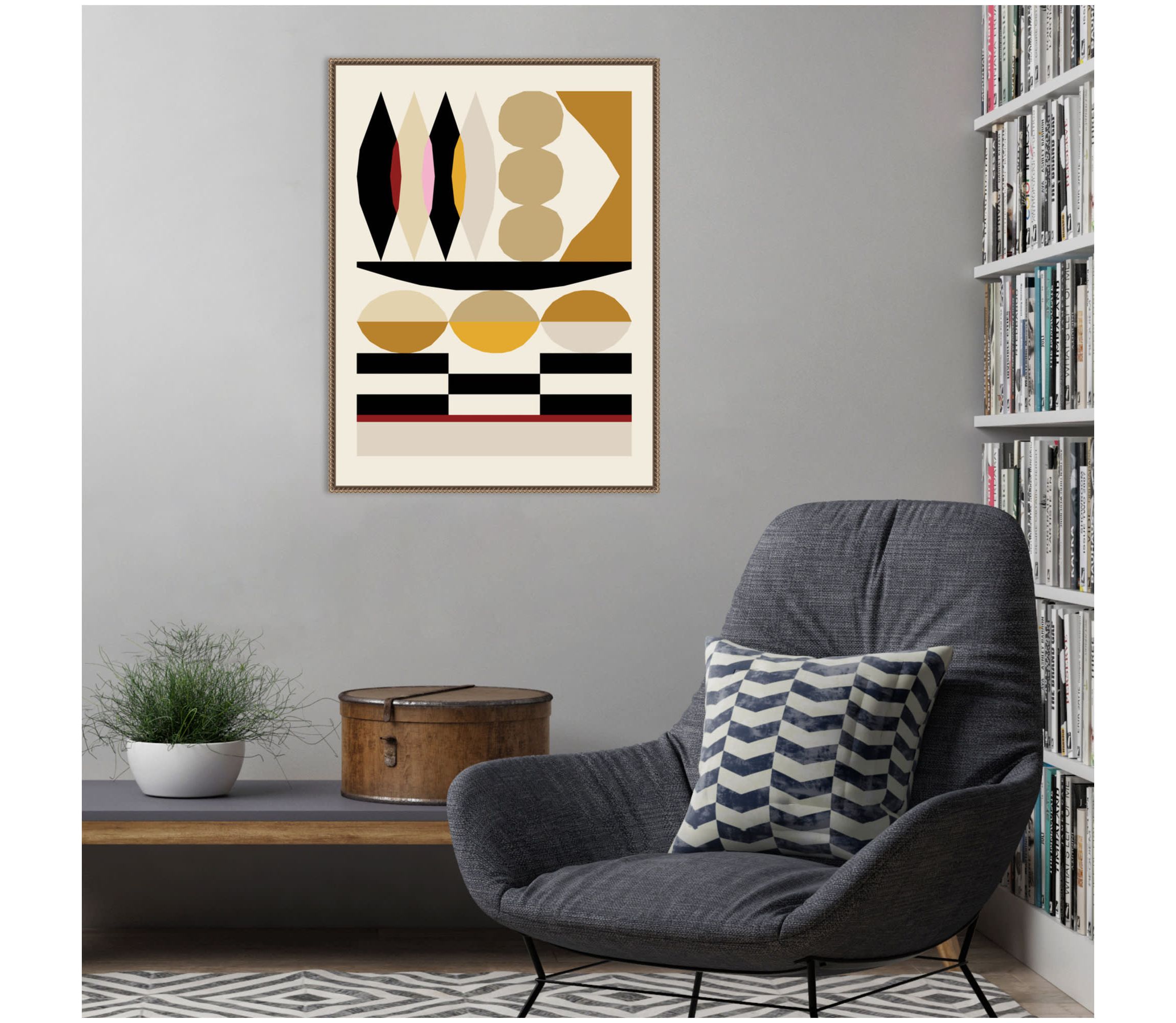 Abstract composition 25 Framed Canvas Wall Art Print