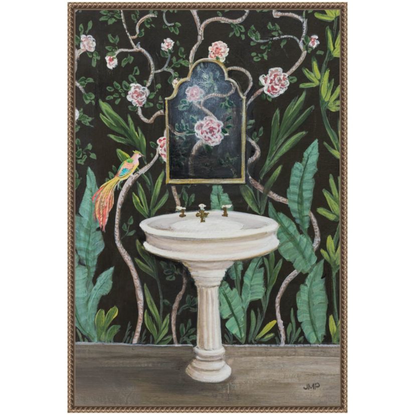 Botanical Bath I Framed Canvas Wall Art Print