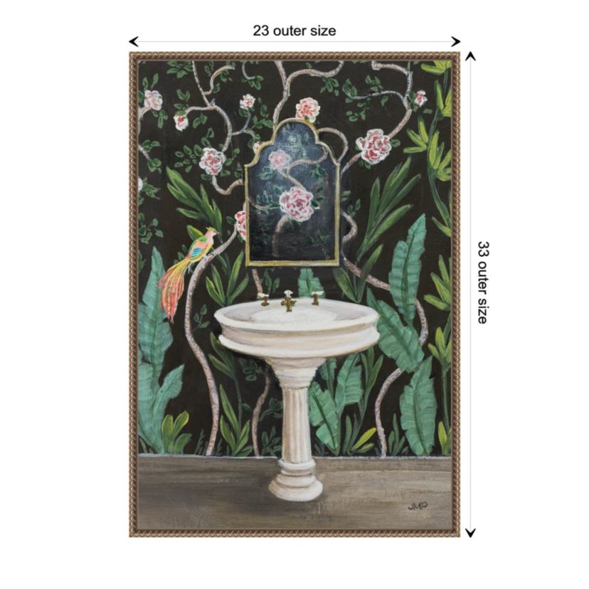 Botanical Bath I Framed Canvas Wall Art Print