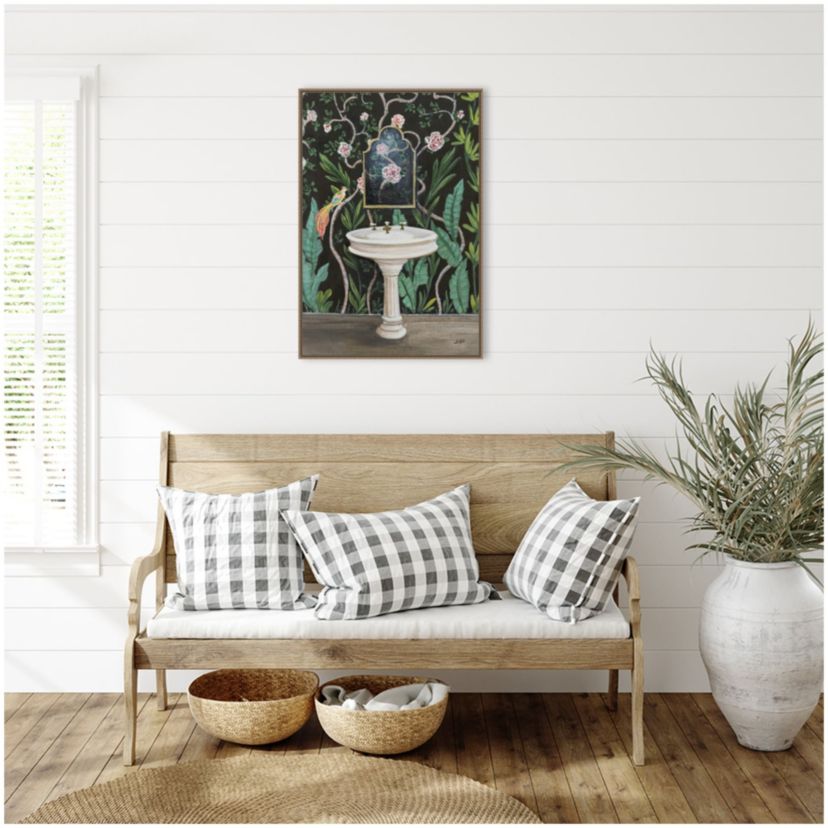 Botanical Bath I Framed Canvas Wall Art Print