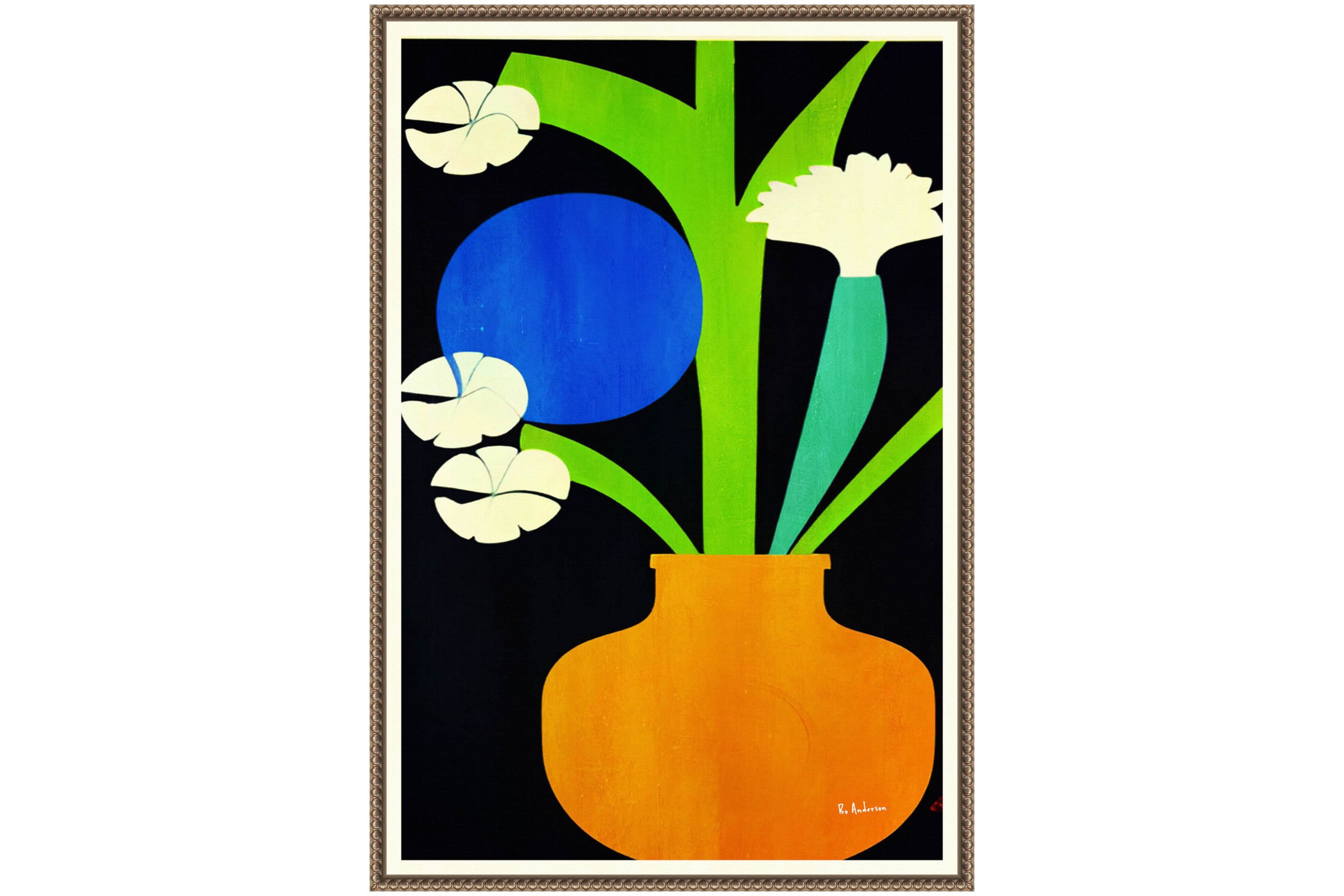 Berlin Blooms Framed Canvas Wall Art Print
