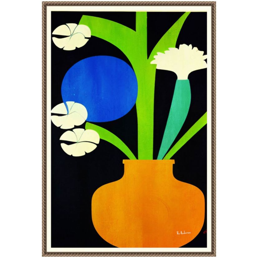 Berlin Blooms Framed Canvas Wall Art Print