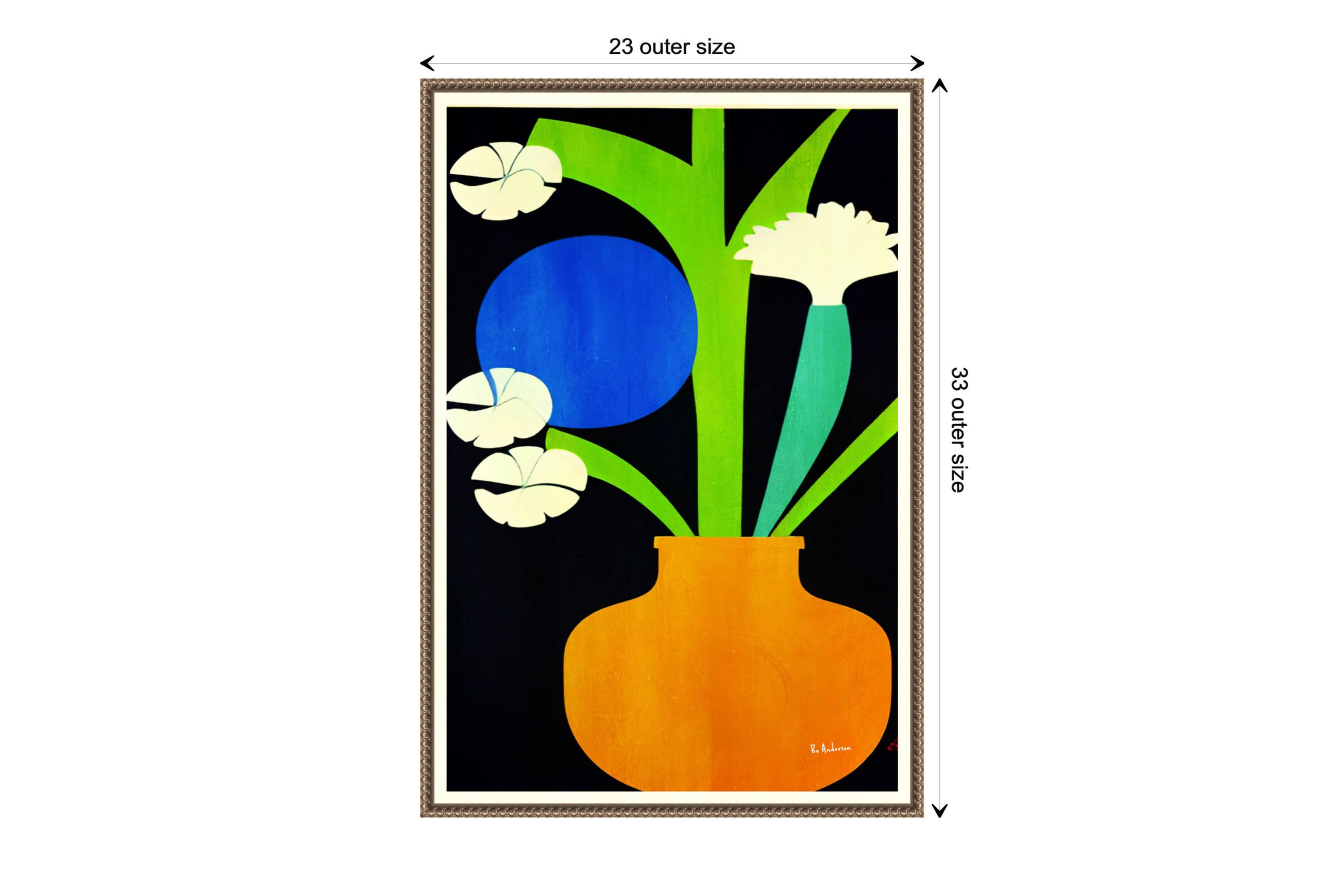 Berlin Blooms Framed Canvas Wall Art Print