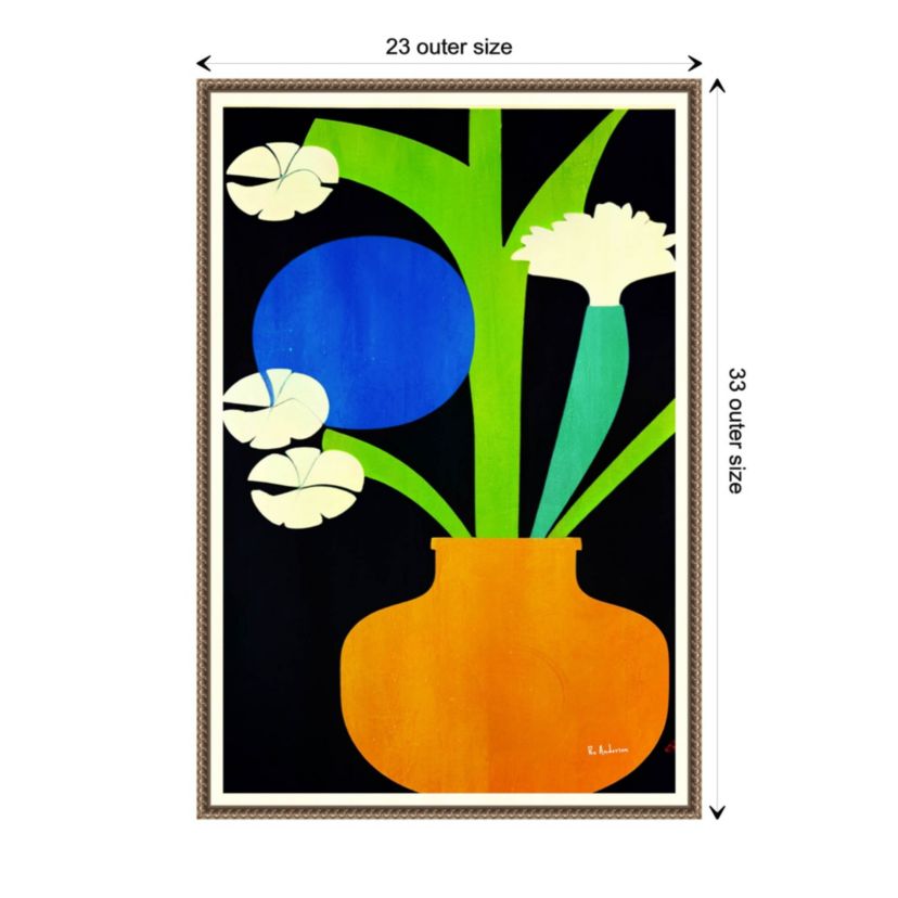 Berlin Blooms Framed Canvas Wall Art Print
