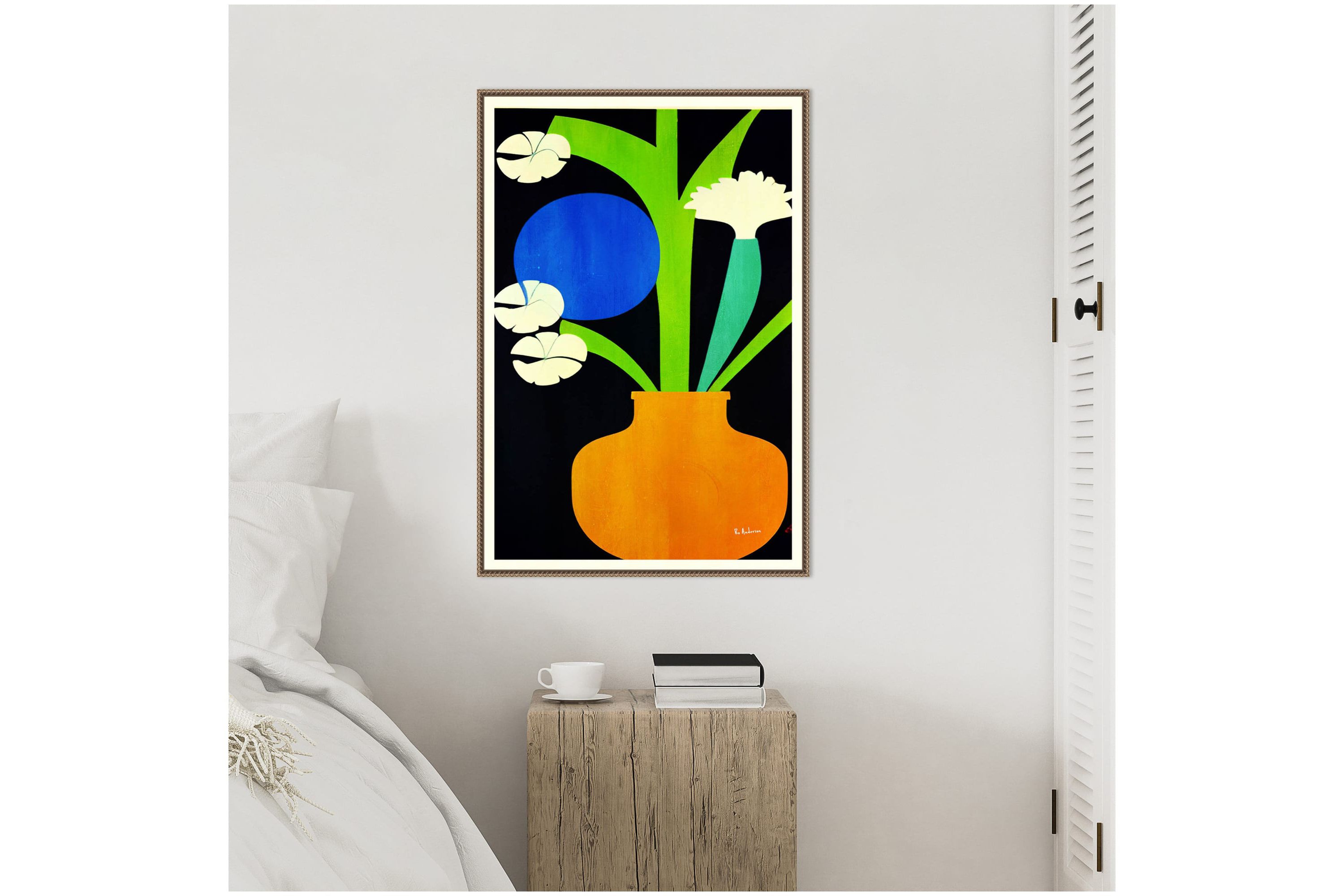 Berlin Blooms Framed Canvas Wall Art Print