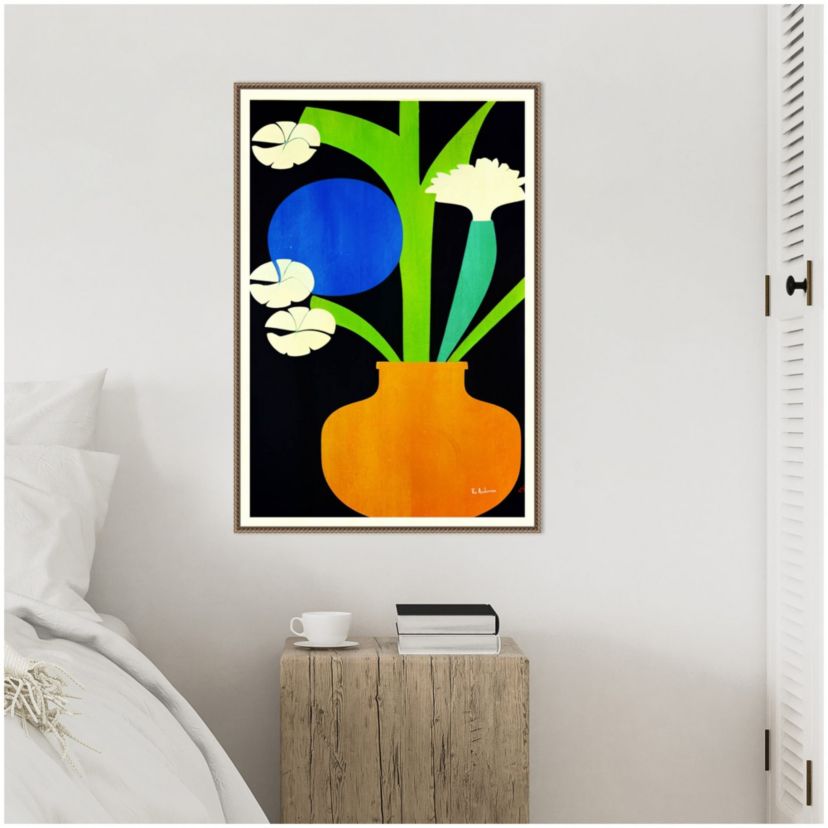 Berlin Blooms Framed Canvas Wall Art Print