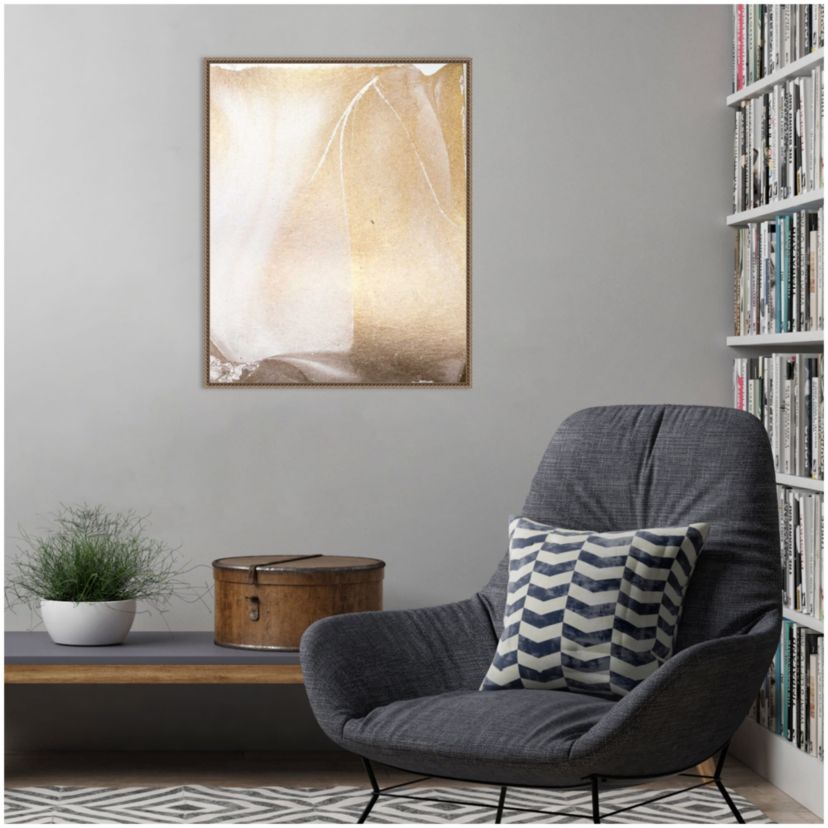 Gold Fusion IV Framed Canvas Wall Art Print