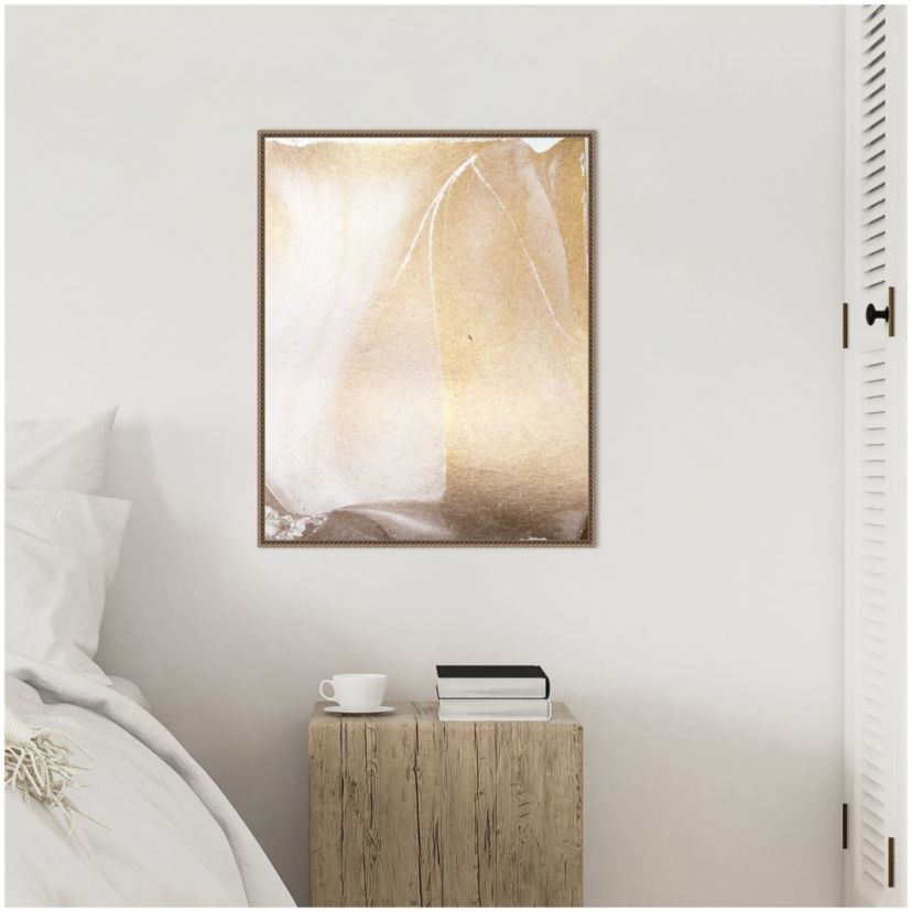 Gold Fusion IV Framed Canvas Wall Art Print