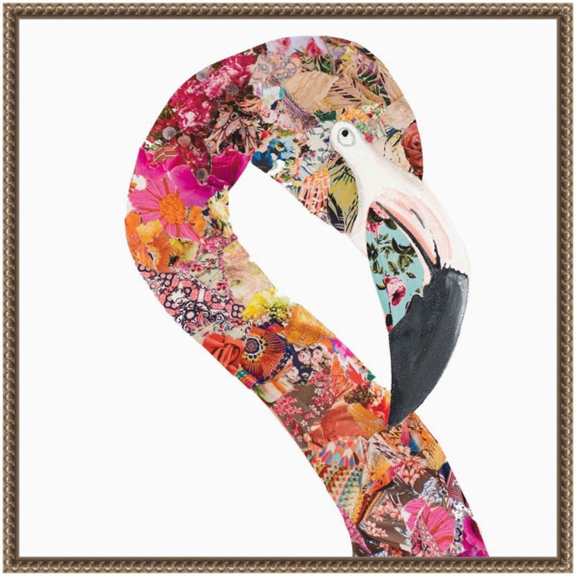 Flamingo Party I Framed Canvas Wall Art Print