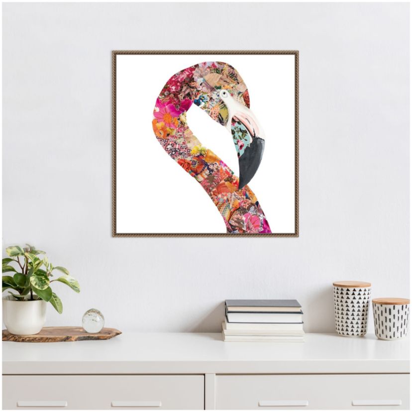 Flamingo Party I Framed Canvas Wall Art Print