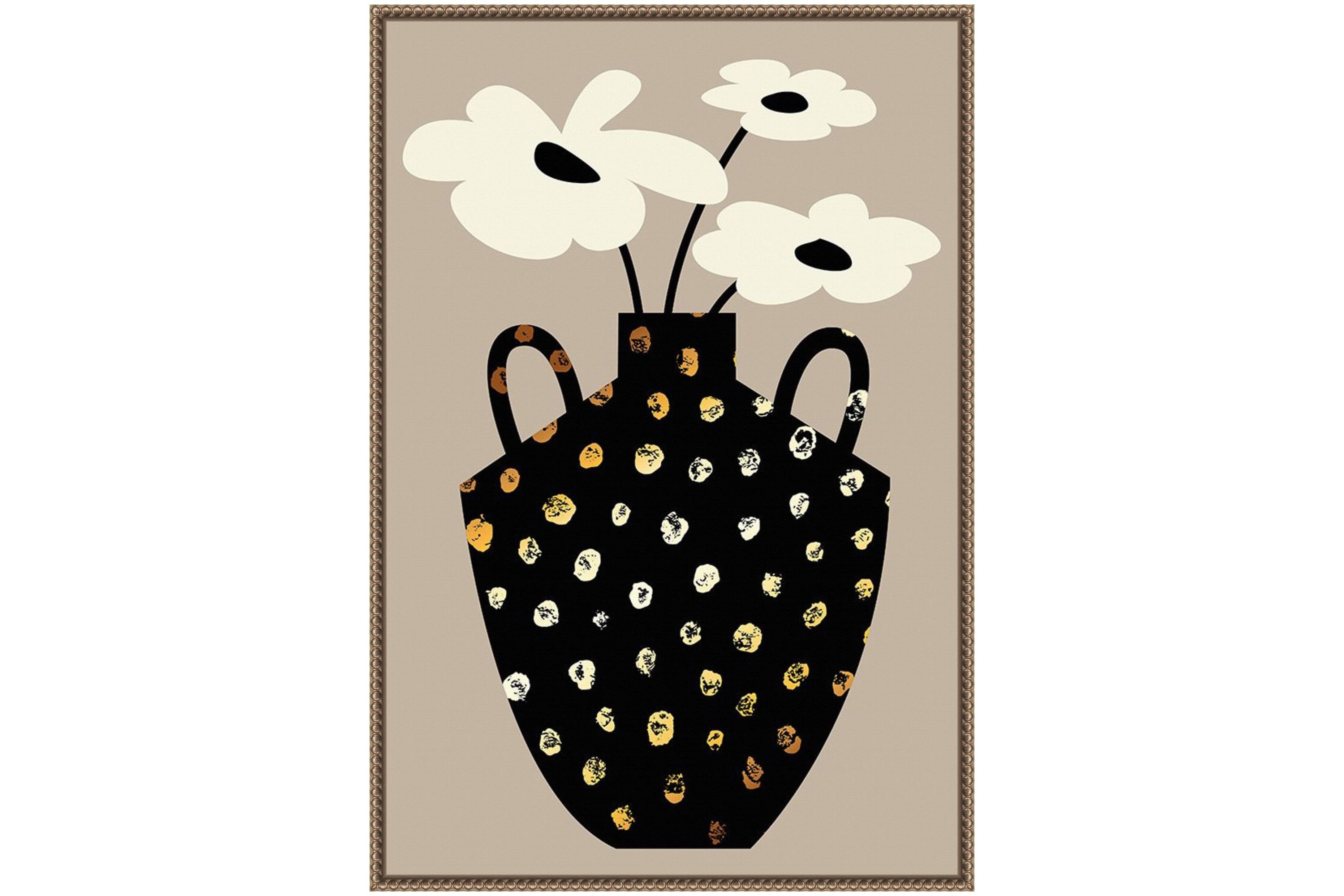 Vase Floral II Framed Canvas Wall Art Print
