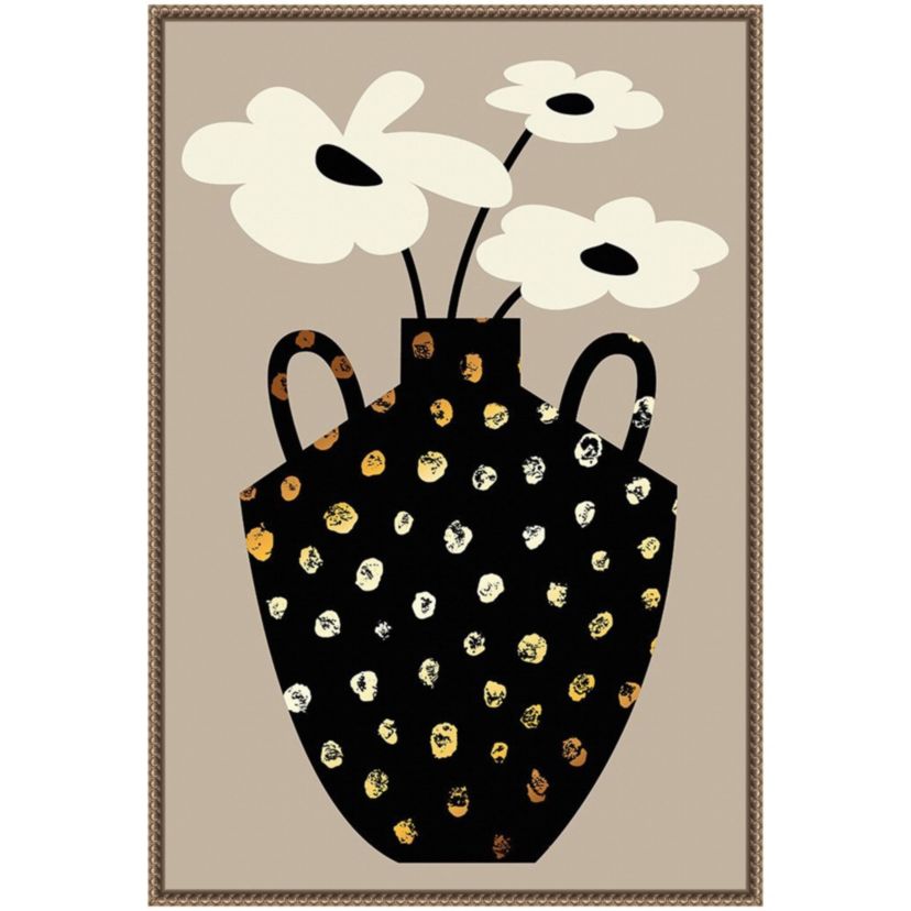 Vase Floral II Framed Canvas Wall Art Print