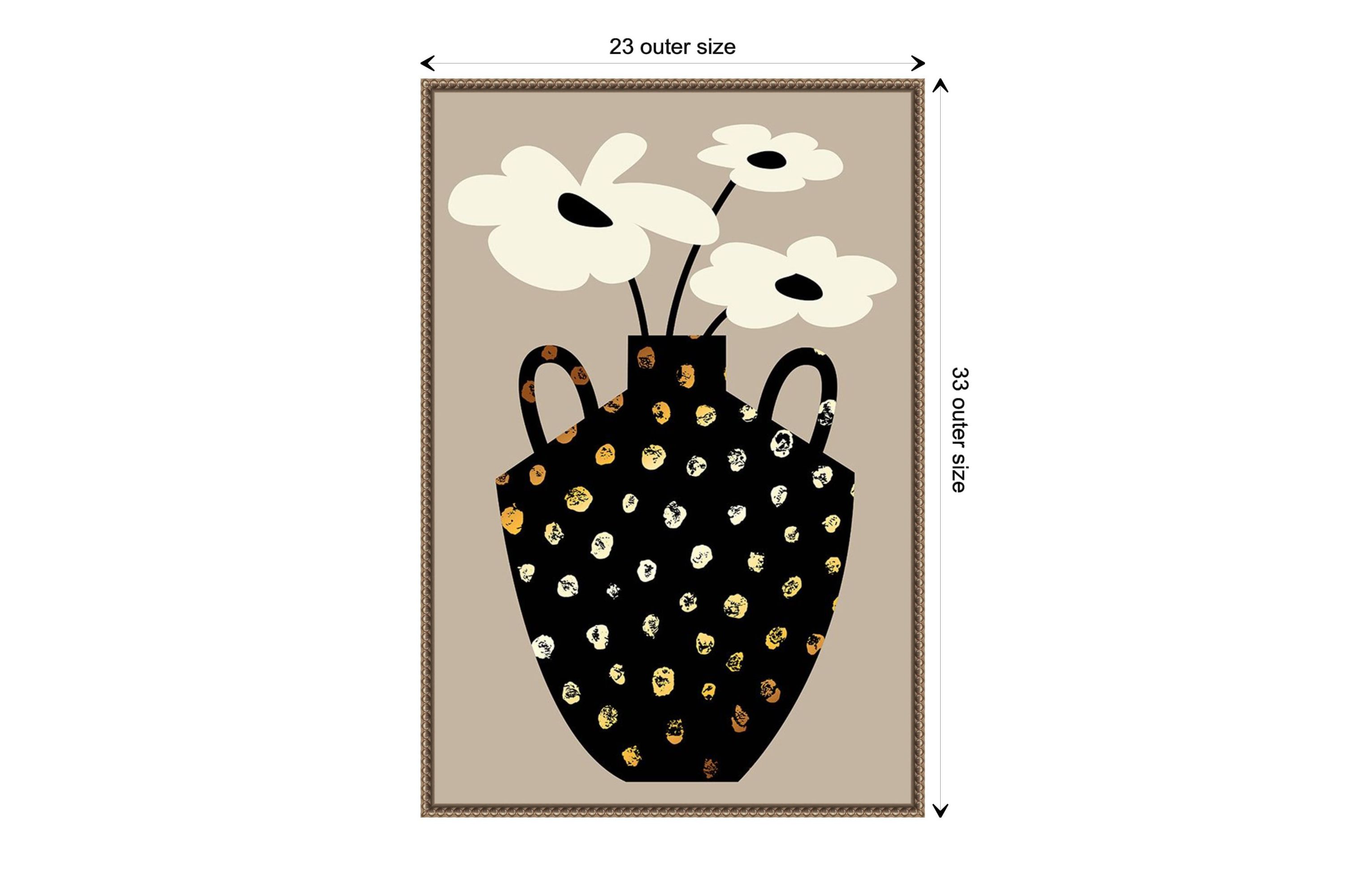 Vase Floral II Framed Canvas Wall Art Print