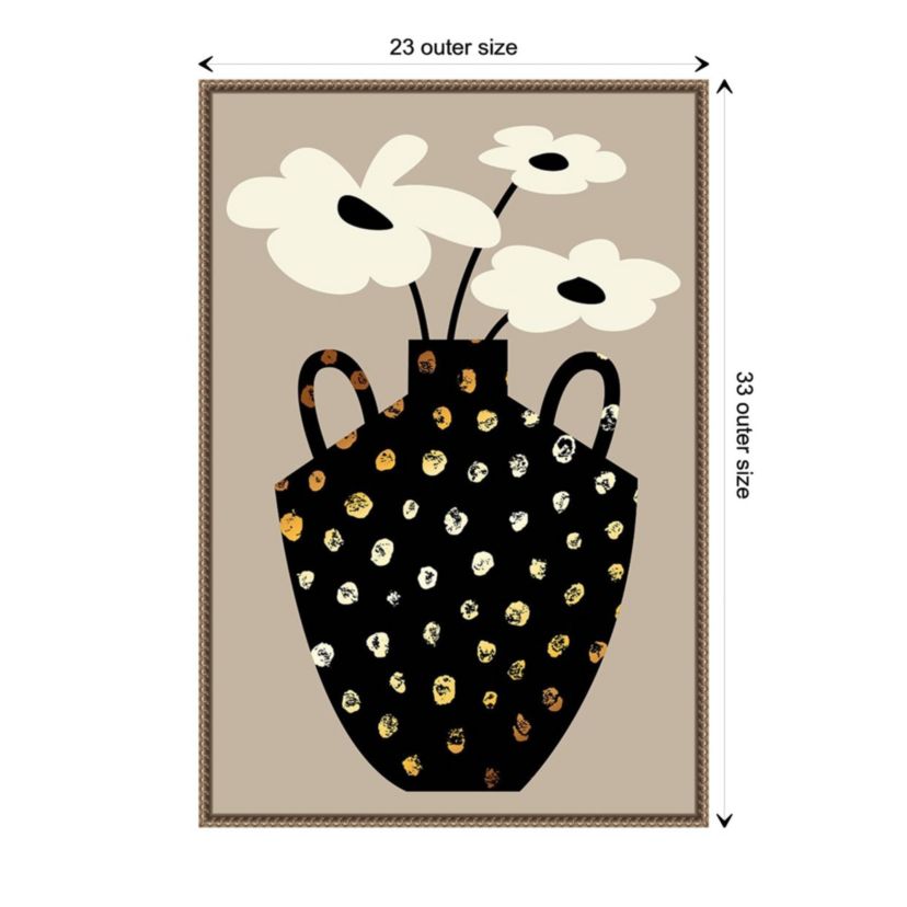 Vase Floral II Framed Canvas Wall Art Print
