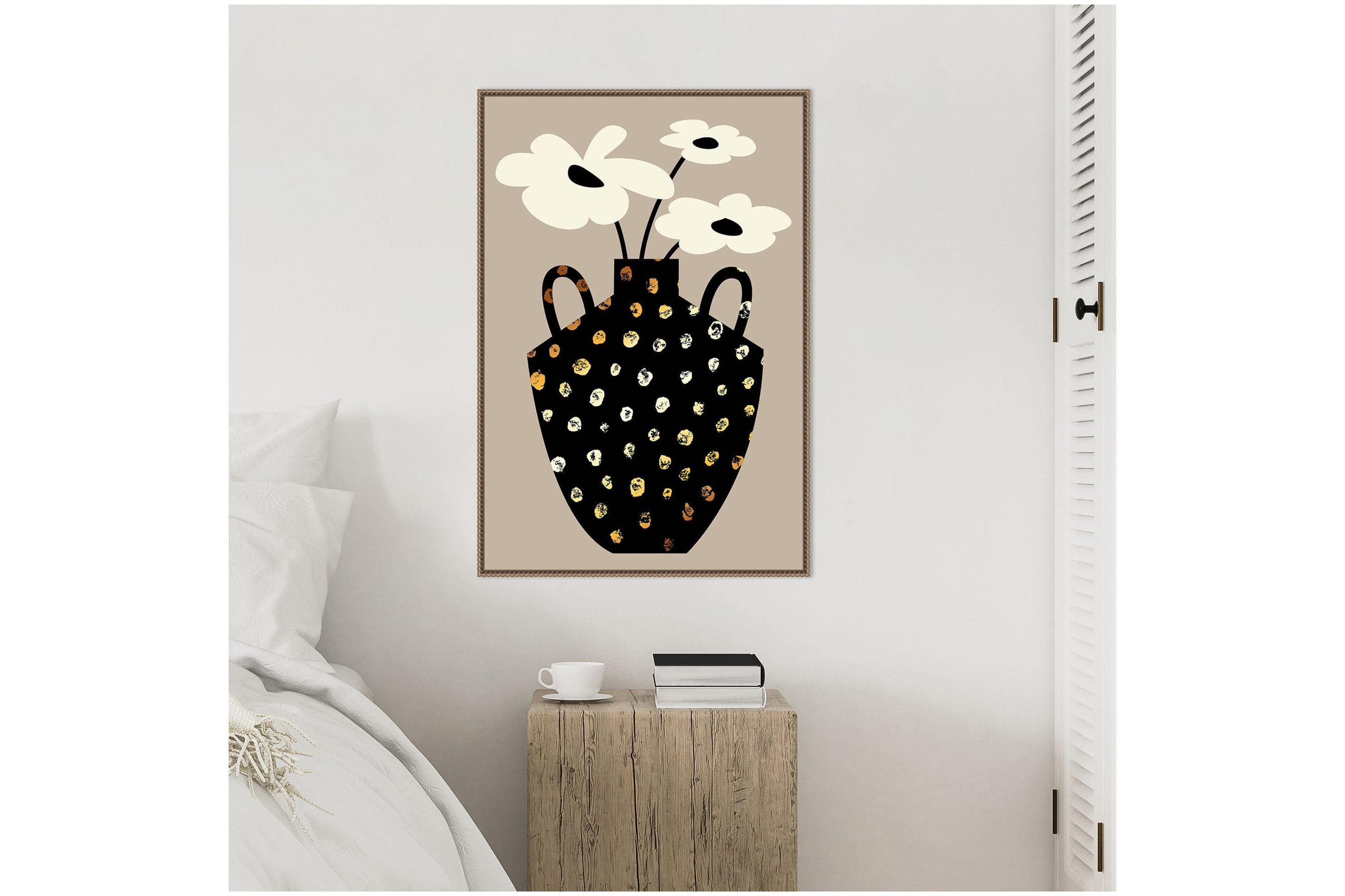 Vase Floral II Framed Canvas Wall Art Print