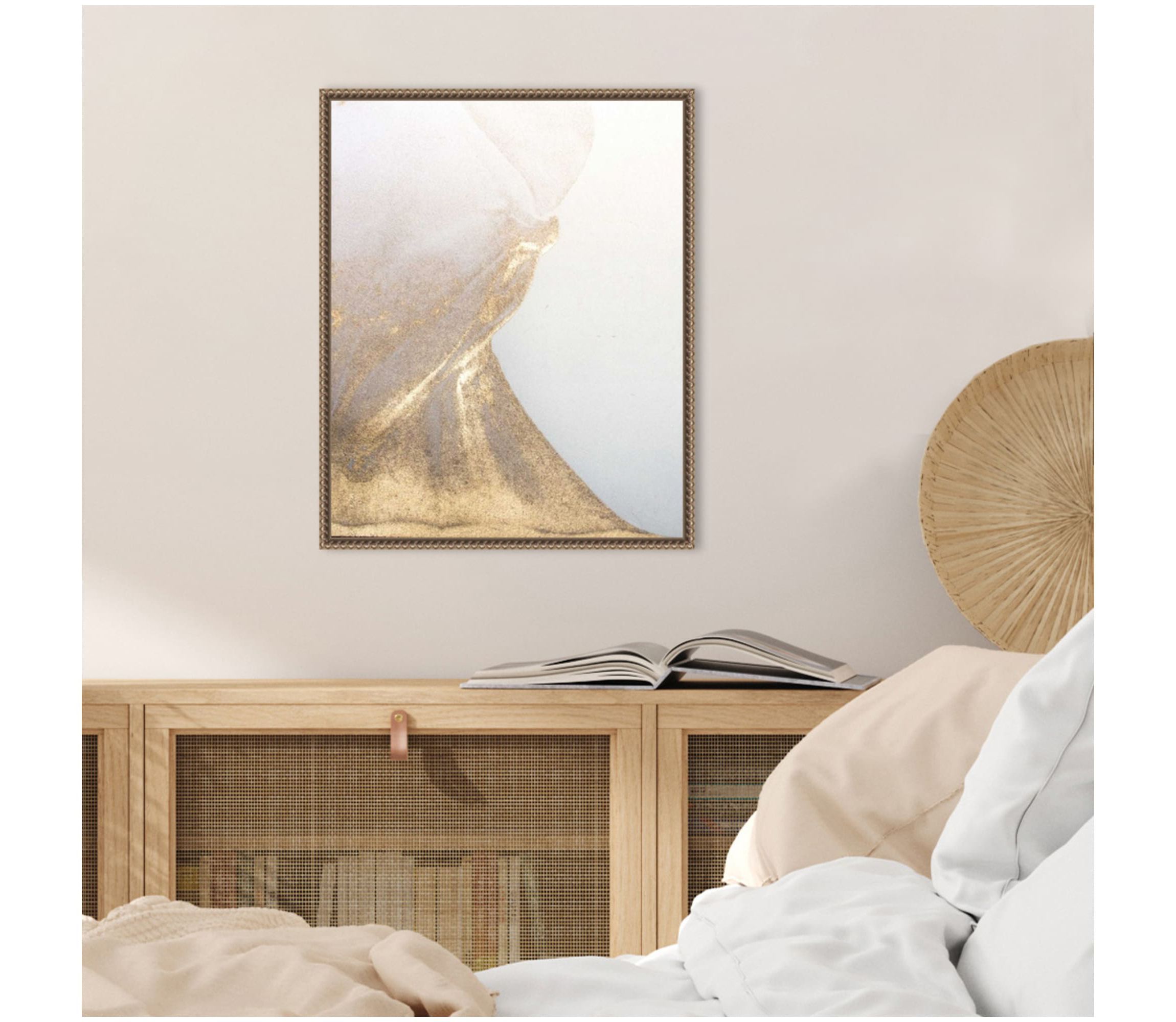 Gold Fusion VI Framed Canvas Wall Art Print