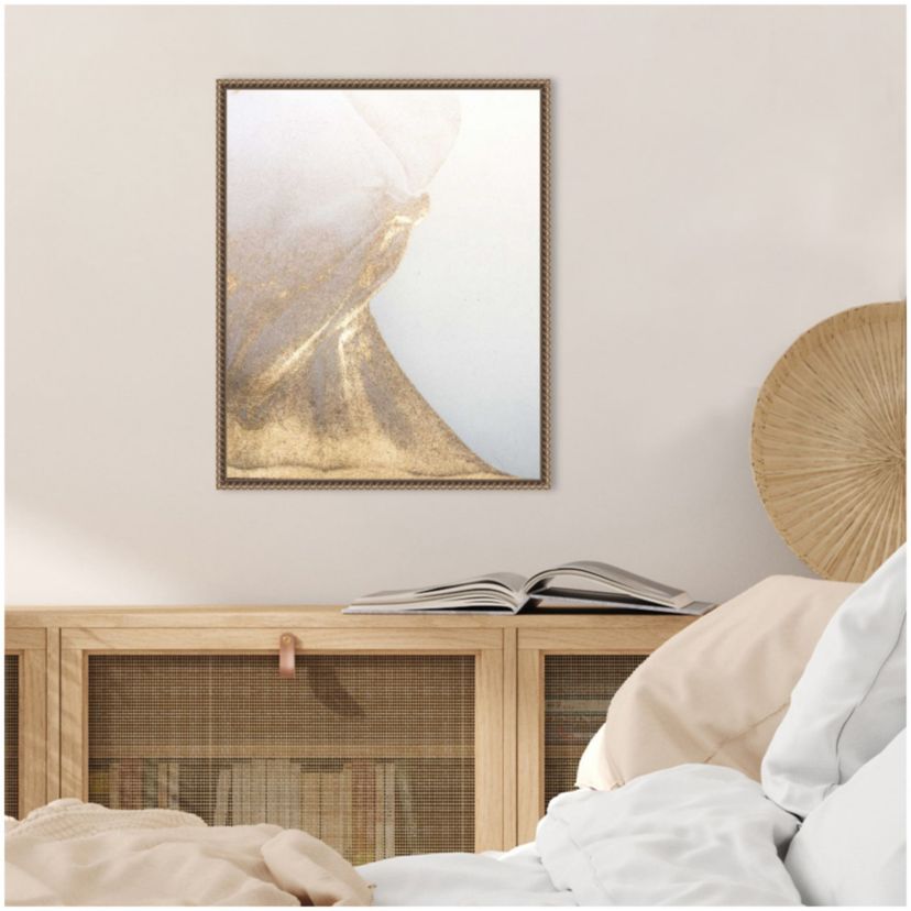 Gold Fusion VI Framed Canvas Wall Art Print