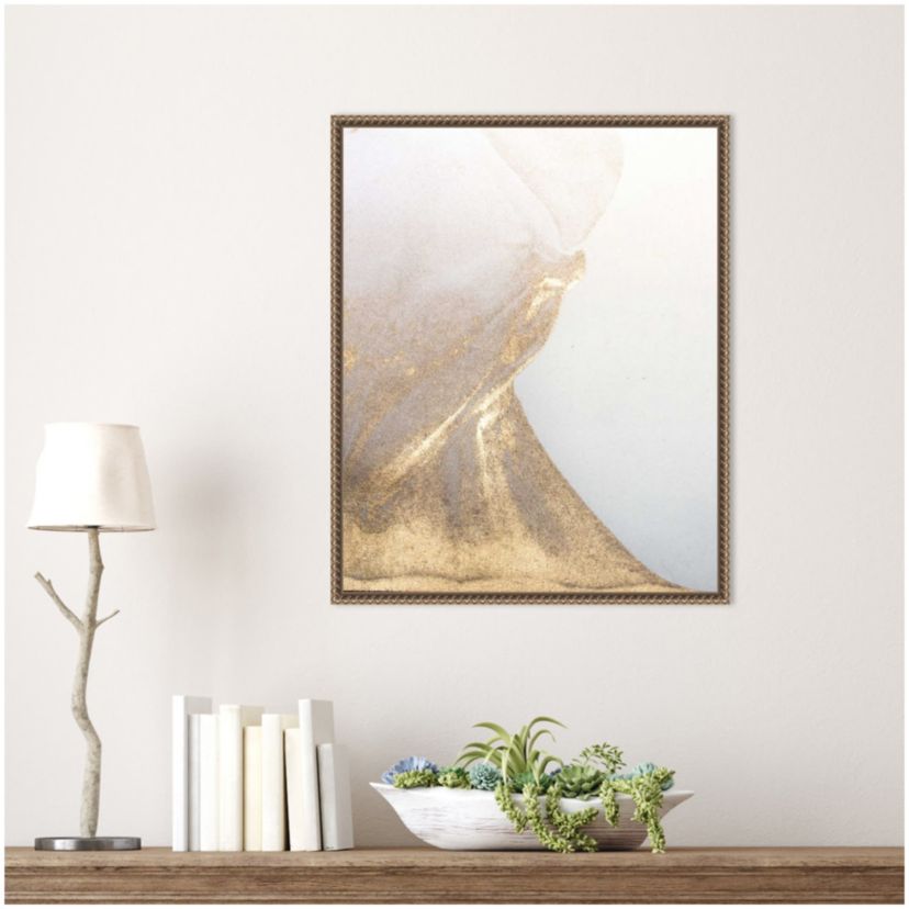 Gold Fusion VI Framed Canvas Wall Art Print