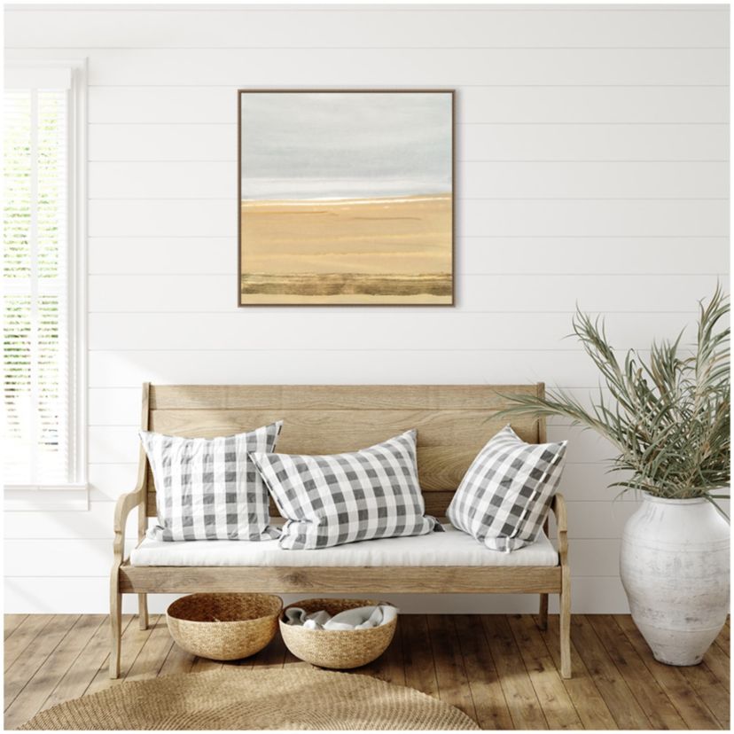 Abstract Gold Beach III Framed Canvas Wall Art Print