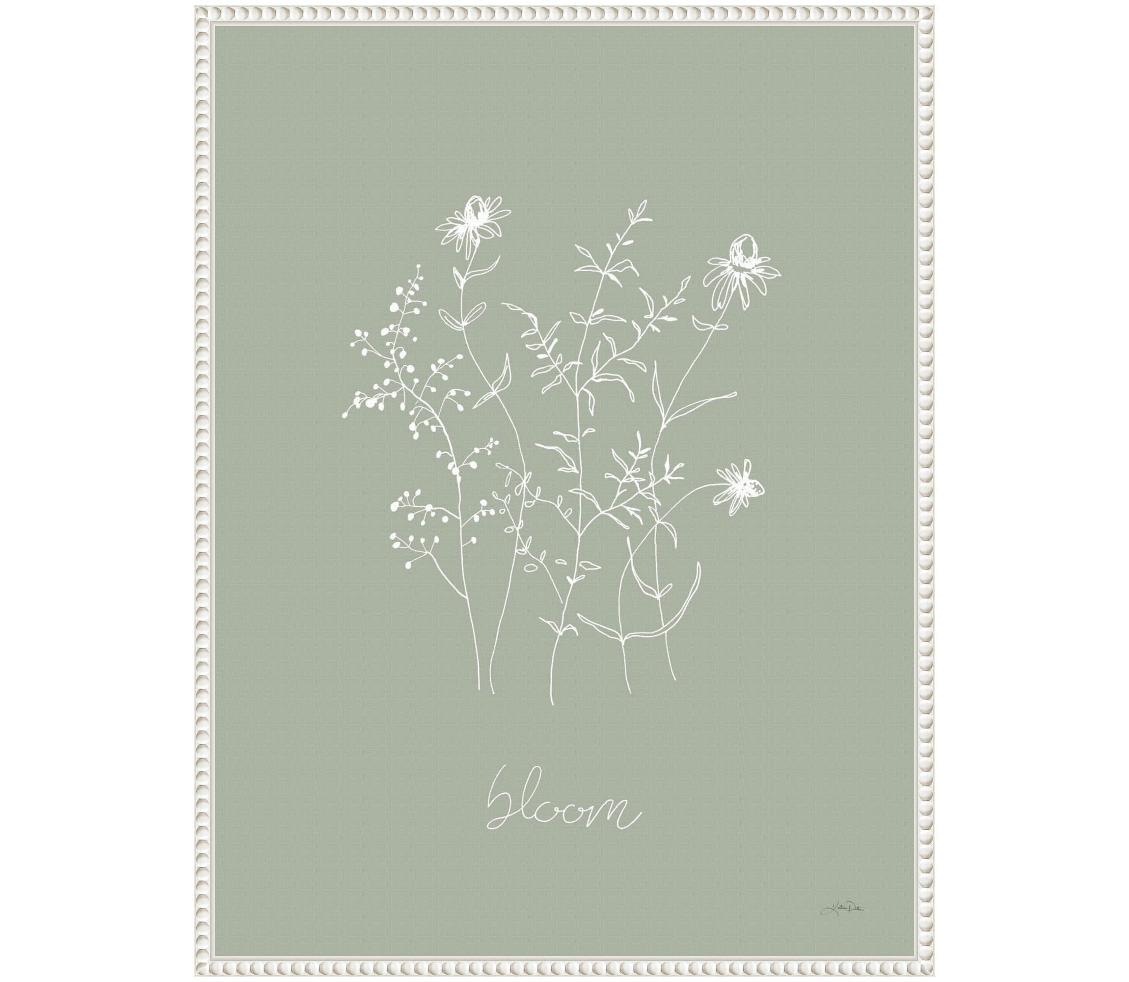 Delicate Wildflowers III Framed Canvas Wall Art Print
