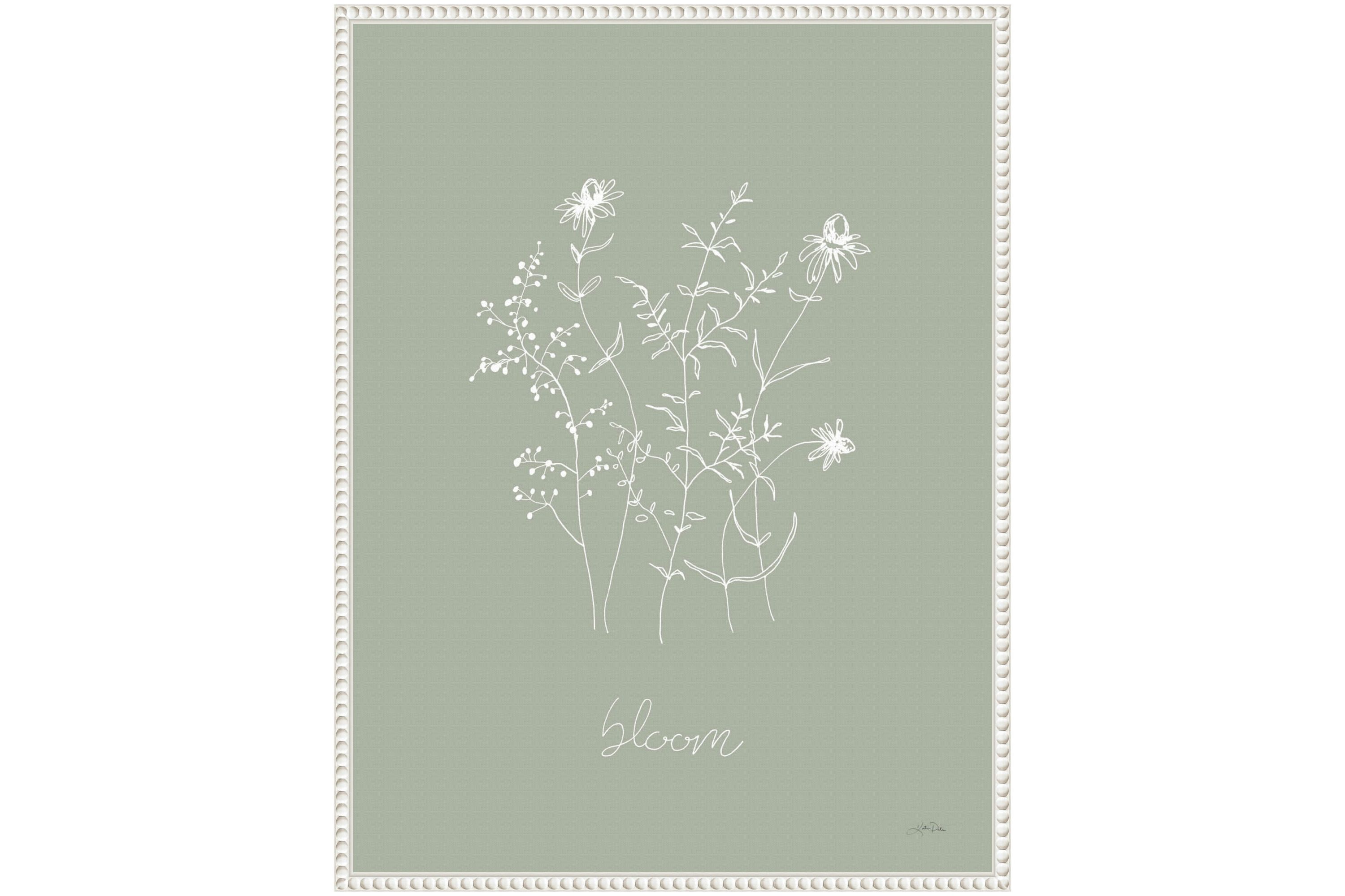 Delicate Wildflowers III Framed Canvas Wall Art Print