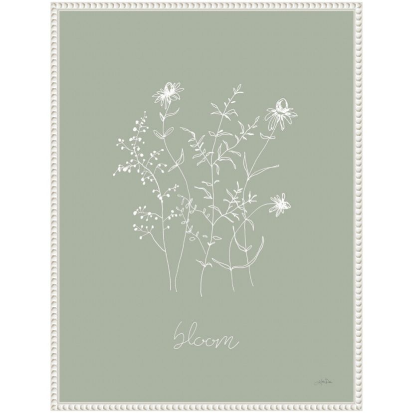 Delicate Wildflowers III Framed Canvas Wall Art Print