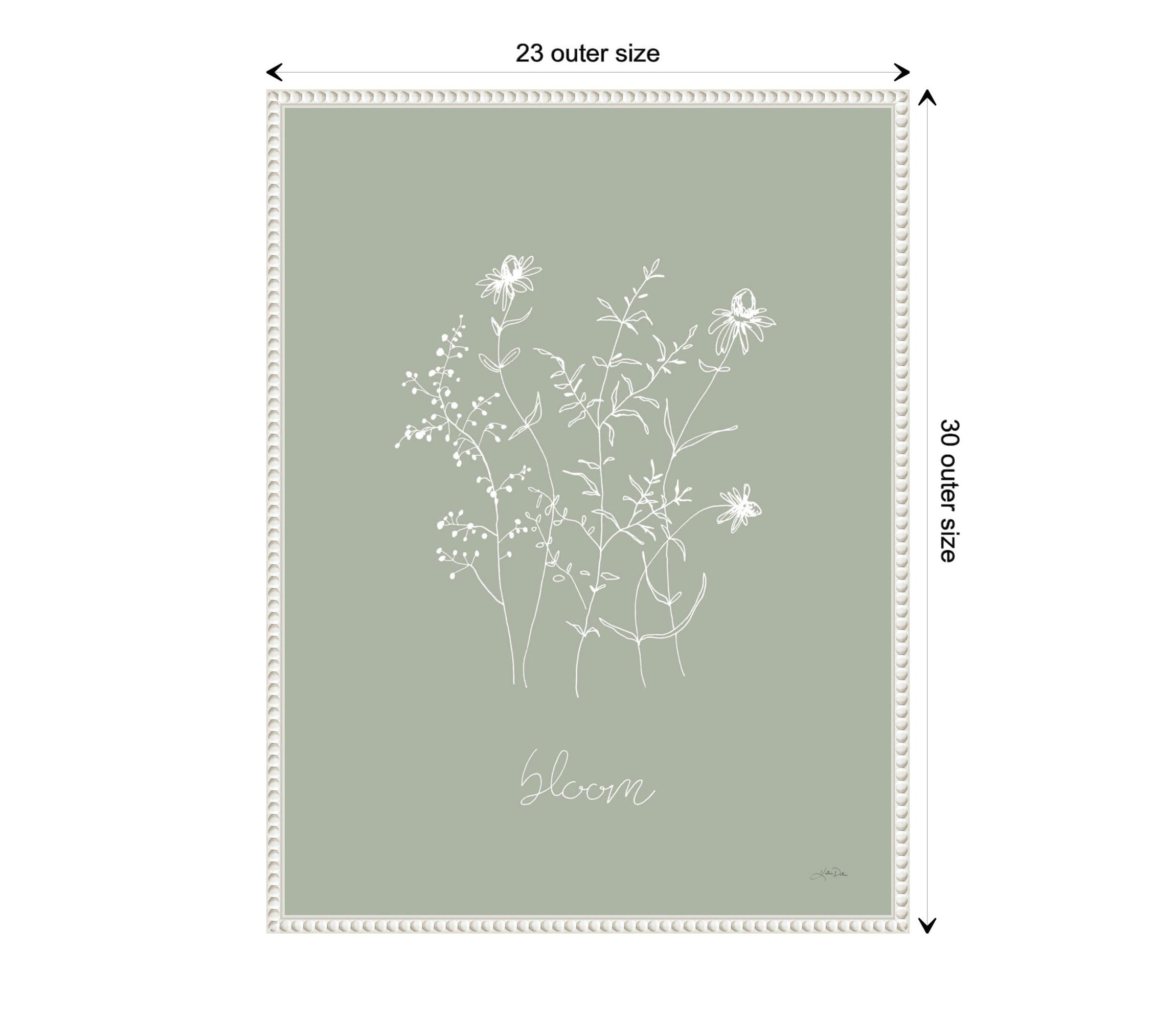 Delicate Wildflowers III Framed Canvas Wall Art Print