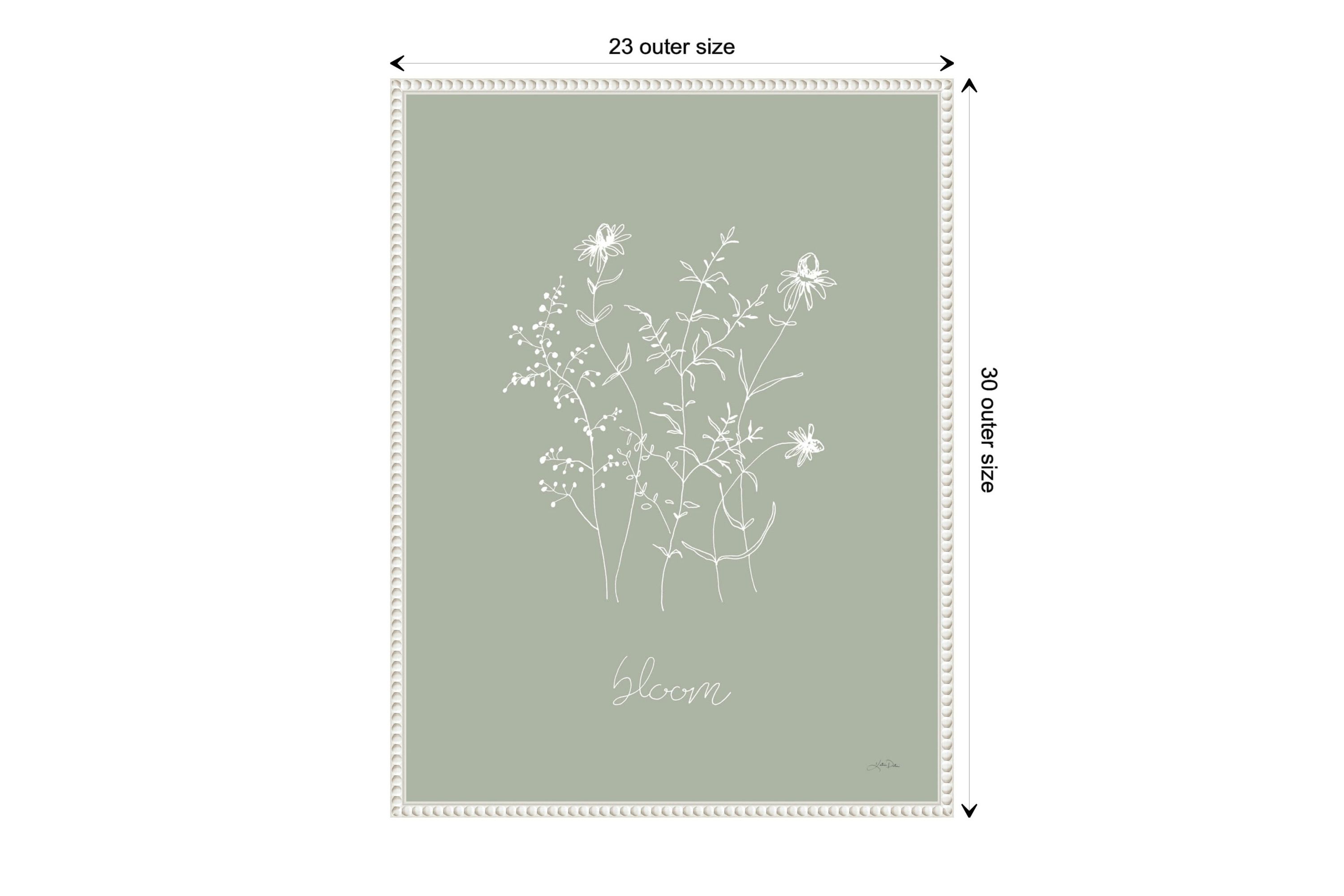 Delicate Wildflowers III Framed Canvas Wall Art Print